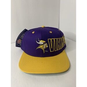 Vintage NWT Minnesota Vikings Hat Snapback Embroidered Wrap Around Drew Pearson